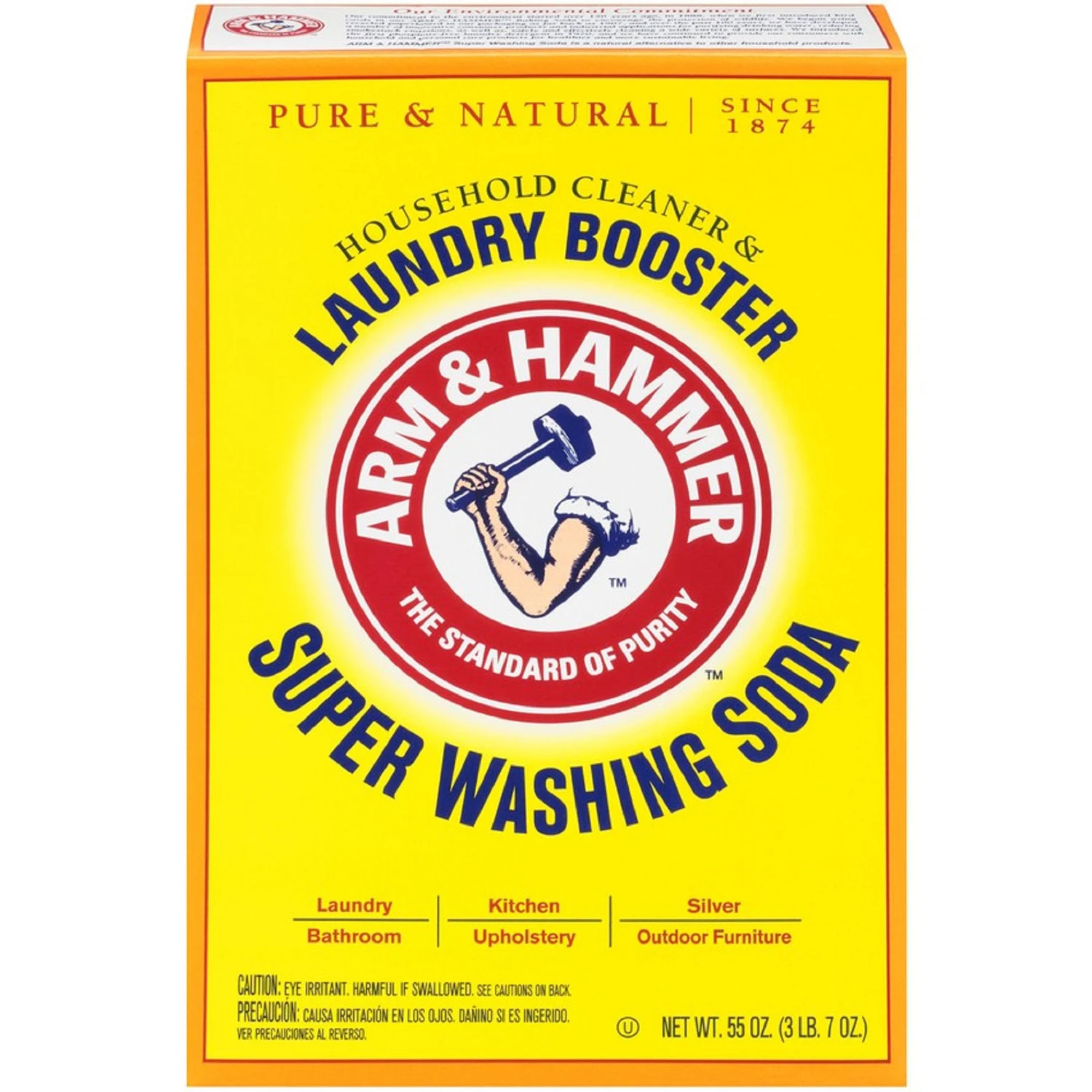 Arm & Hammer 03020 Laundry Detergent, 55 oz, Box, Powder