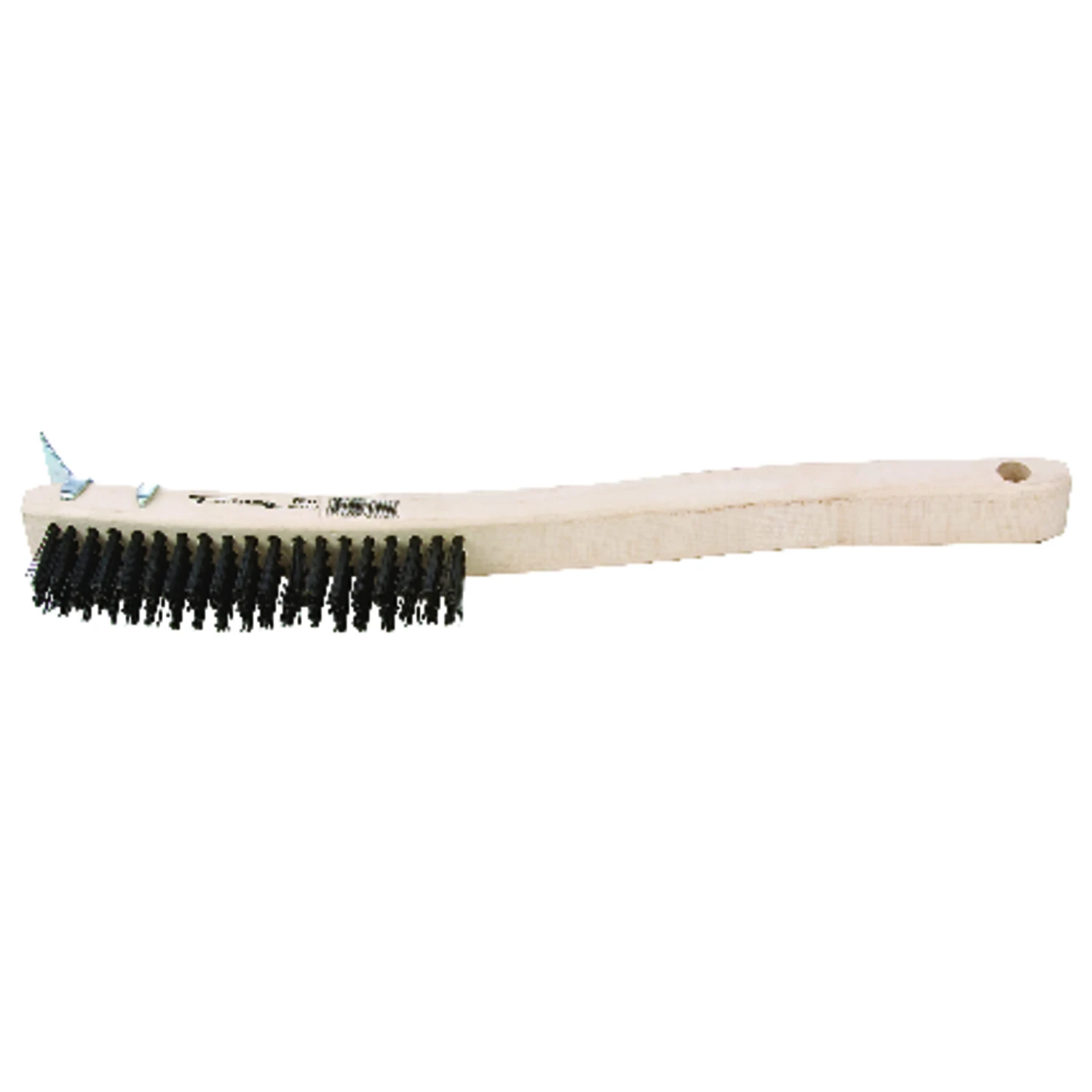 Forney 70511 Wire Scratch Brush with Scraper, Carbon Steel, 13-11/16-In.