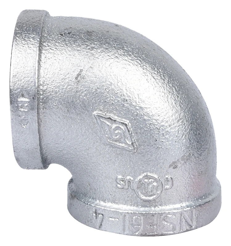 1-1/2 Inch Galvanized 90 Degree Elbow Pipe Fitting - Model 2a1-1/2g
