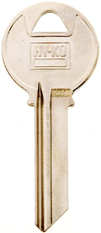 Hy-ko 11010y4 Yale Key Blank, Brass, Nickel Plated, Pack Of 10, Dimensions: 2.29"l X 0.958"w
