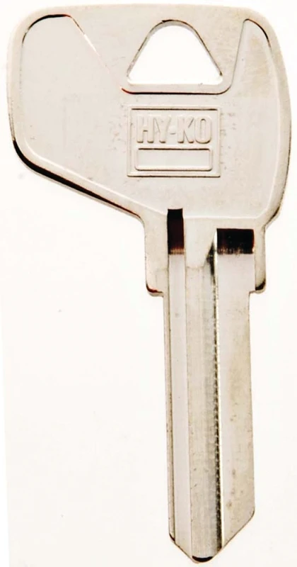 Hy-ko Md17 Key Blank, Nickel-plated Brass, 2.2 In L X 1.1 In W, Pack Of 10