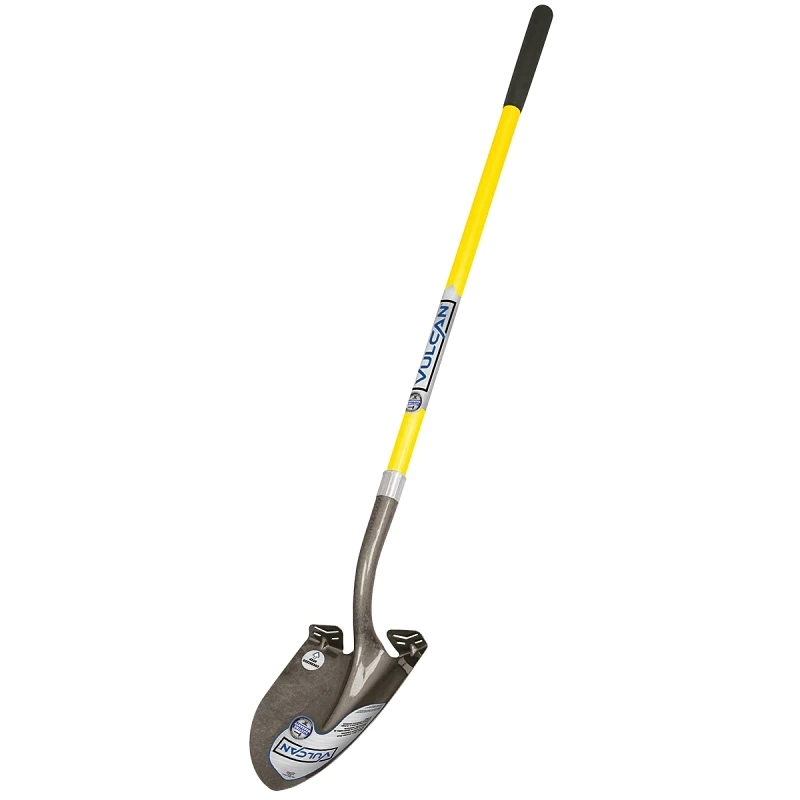 Vulcan Long Handle Shovel, Carbon Steel Blade, 48 In. Fiberglass Handle
