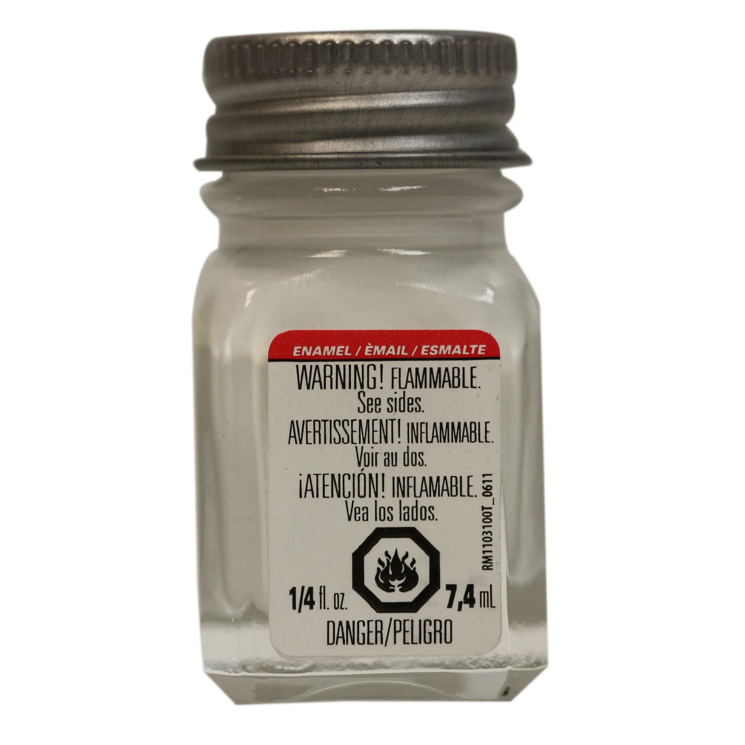 Gloss White Enamel Paint 0.25 Ounce For Models And Crafts