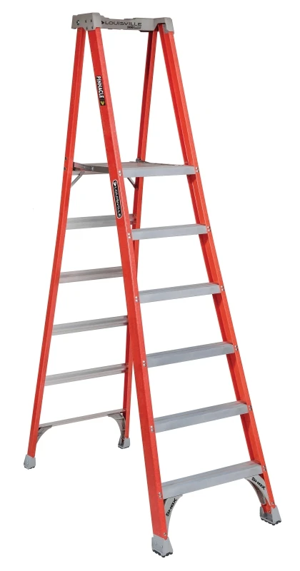 6 Ft. Fiberglass Pinnacle Platform Ladder With 300 Lbs. Load Capacity Type Ia Duty Rating