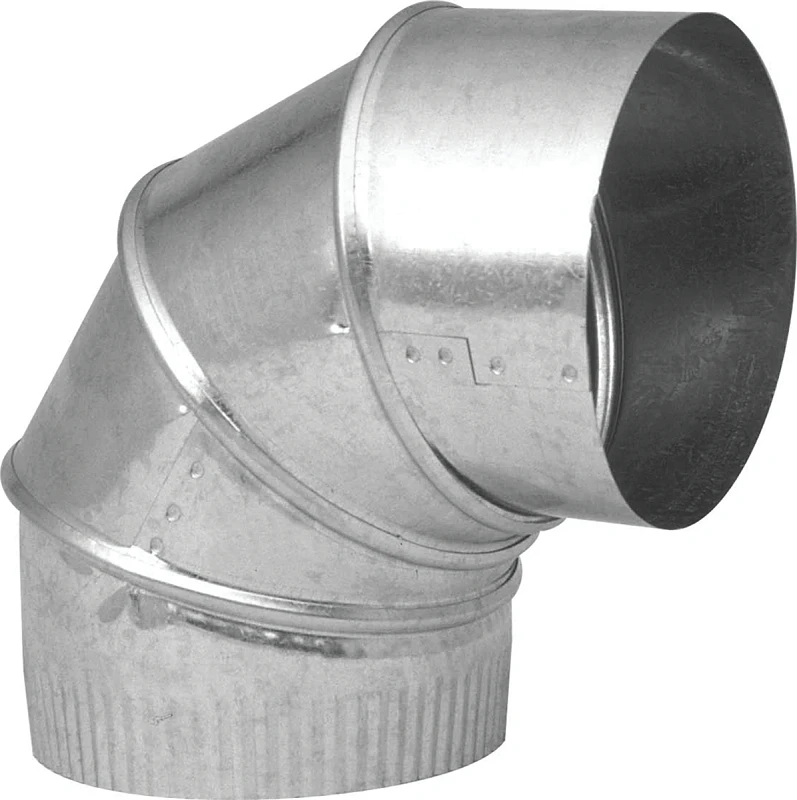 8 In. 28ga Galvanized Adjustable Elbow Pipe 90 Deg Model Gv0303-c Pack Of 12