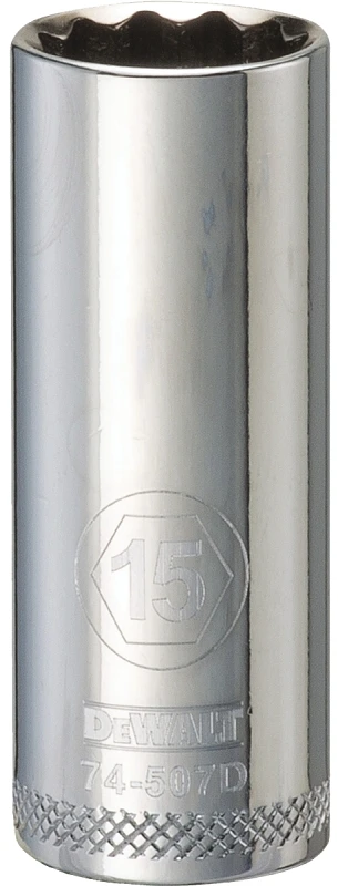 Metric Deep Socket, 12-Point, 3/8 In. Drive, 15mm