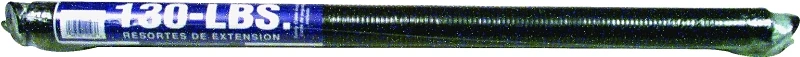 Sectional Garage Door Extension Spring with Safety Cable, Black Tip, 130 Lbs.