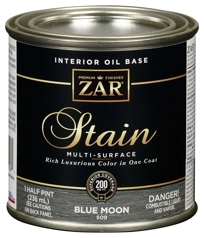 Interior Wood Stain, Blue Moon, 1/2-Pt