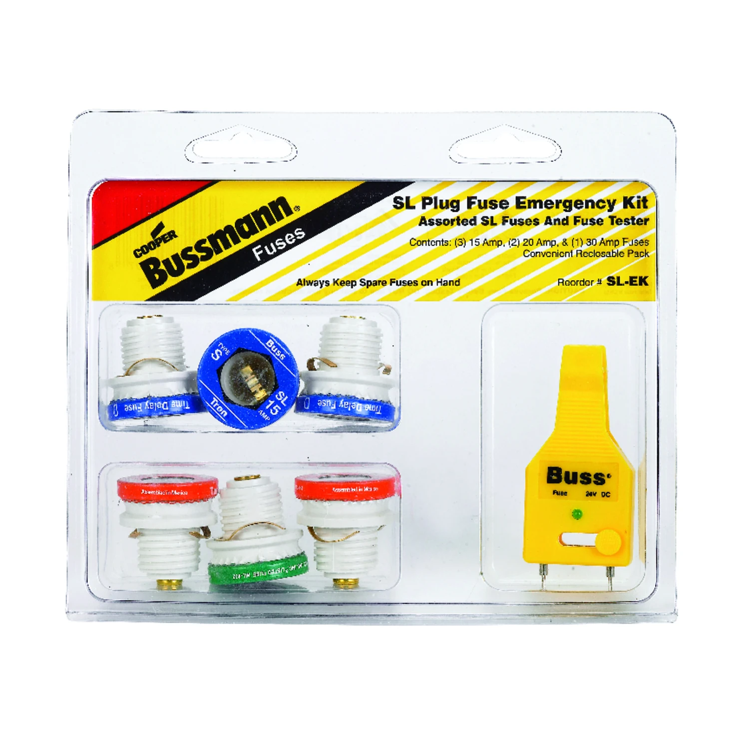 Bussmann SL-EK Fuse Kit, 125 V, Emergency Fuse