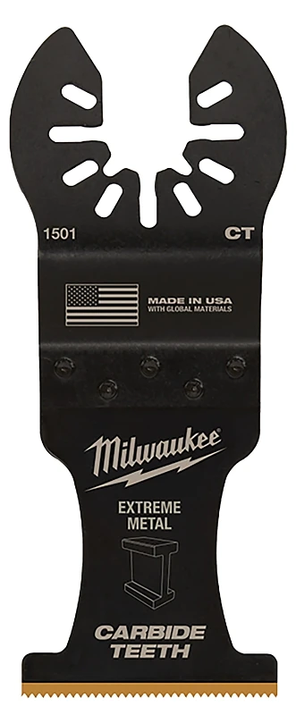 Milwaukee 49-25-1502 Blade, 1-3/8 in, Carbide/HCS/Titanium, 2 in D Cutting, 2/PK
