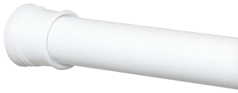 Shower Tension Rod, Adjustable, White, 42 to 72-In.