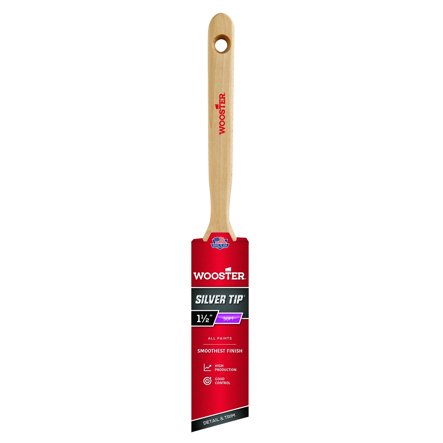 Silver Tip Angle Sash Paint Brush, 1.5-In.