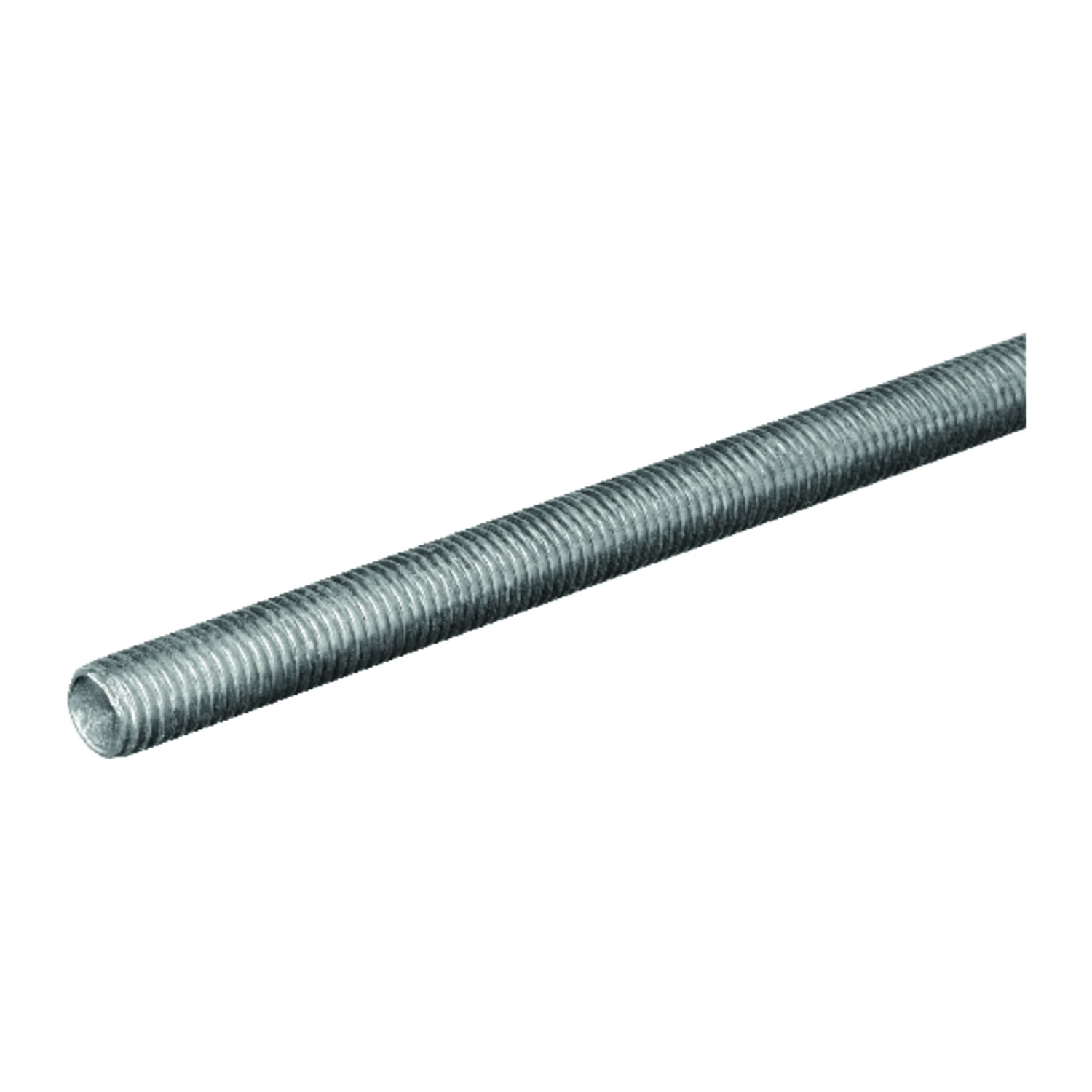Threaded Rod, Zinc Plated Steel, 13 TPI, 1/2 x 24 In.