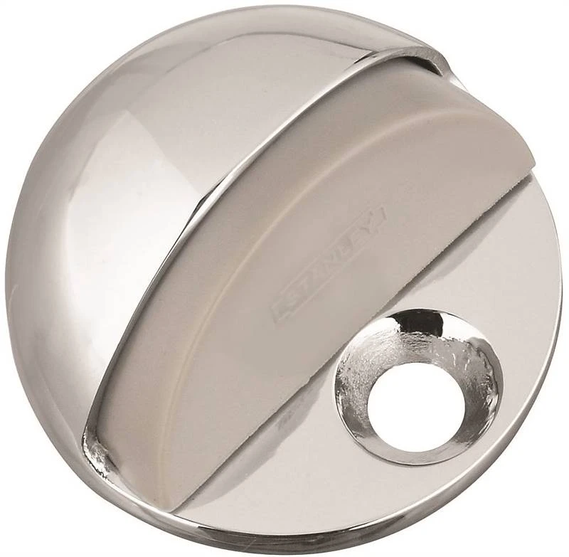 750051 Low Rise Floor Door Stop, 1-3/4 In Dia Base, Chrome Finish