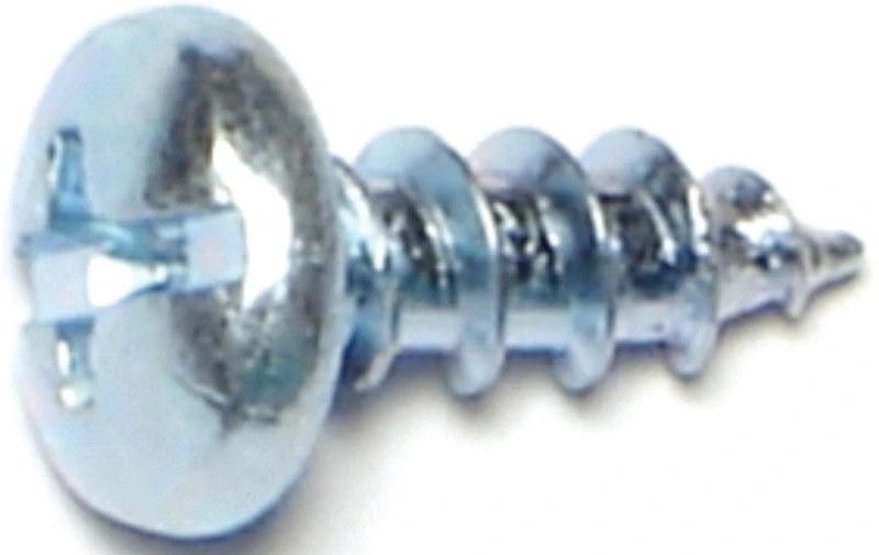 #10 X 1/2 In. Zinc Plated Steel Tapping Screw 100 Pk Model 03186