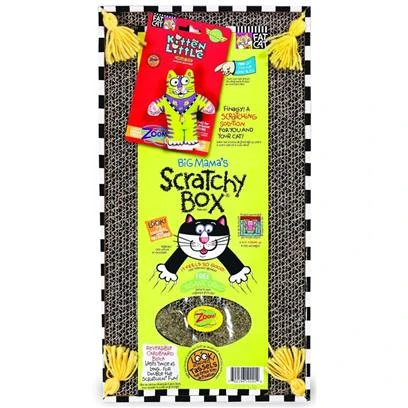 Cat Scratchy Box, Double Wide With Toy