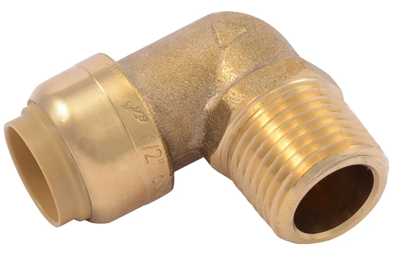 1/2 In. X 1/2 In. Push-to-connect Mnpt Brass Elbow 90 Degree