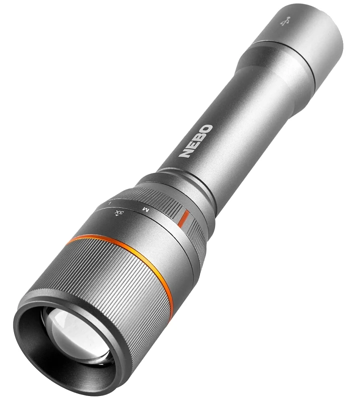 Davinci 3500 Lumen Rechargeable Led Flashlight With Adjustable Zoom