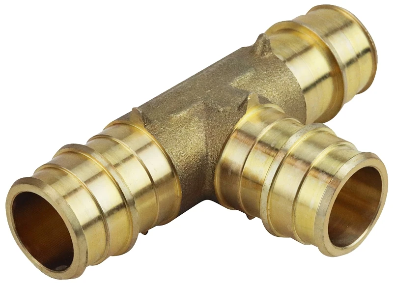 Apollo Pex-a 3/4 In. Barb Brass Tee Fitting Epxt34, Lead-free, Pack Of 25