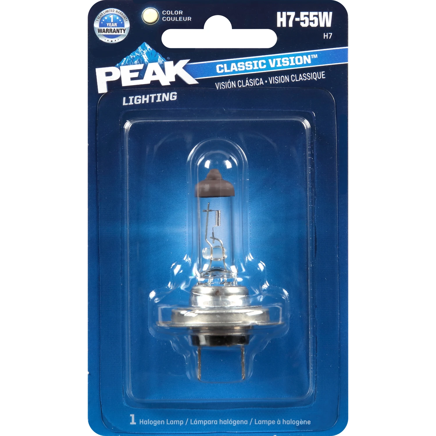 Classic Vision H7-55w 12v Halogen Automotive Bulb, High/low Beam, Pack Of 10