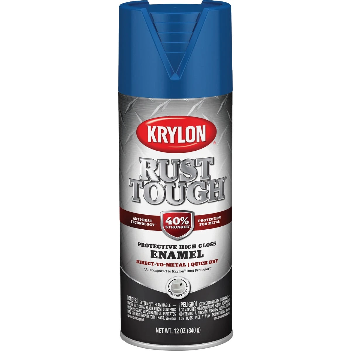 Rust Tough 12 Oz. Gloss Alkyd Enamel Spray Paint - True Blue