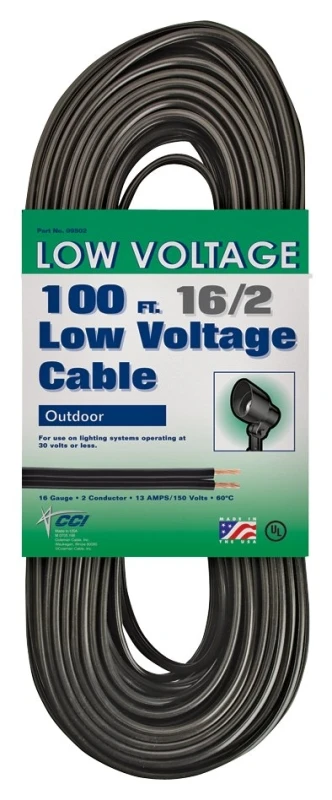 100-Ft. Black Underground Low Energy Circuit Lighting Cable