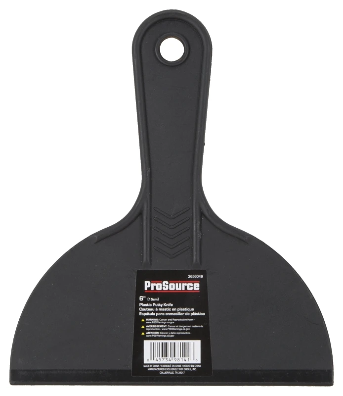 ProSource JL-PS063L Putty Knife, 6 in W Blade, 6 in L Blade, Plastic Handle