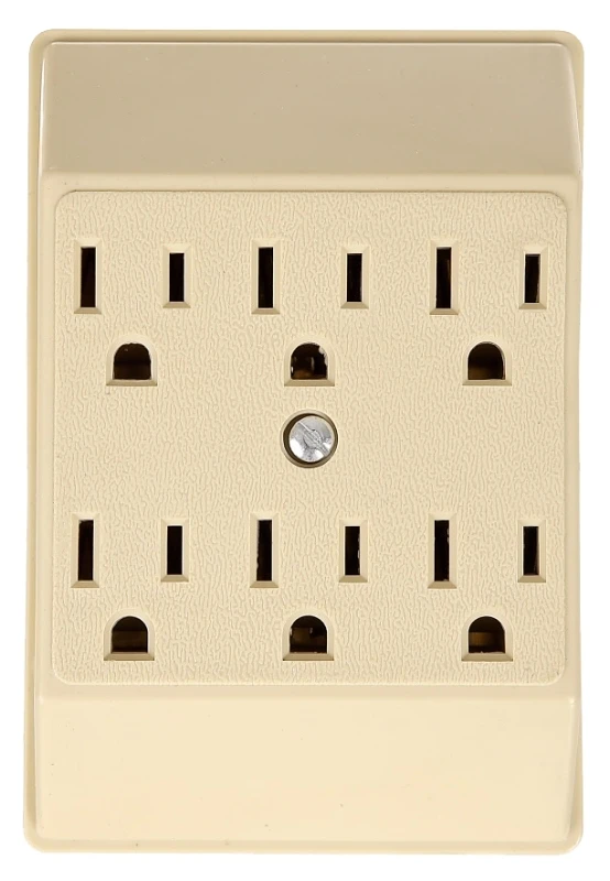 C1146v 6-outlet 3-wire Ground Tap, Ivory Finish, Pack Of 5