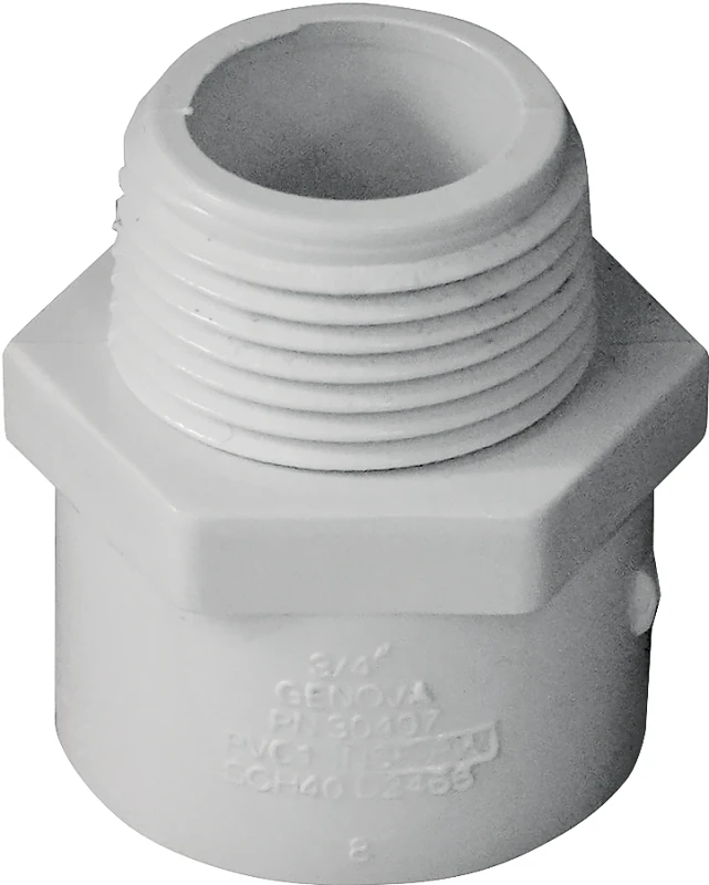 3/4-in Dia Pvc Sch 40 Male Adapter, Mnpt X Socket, Model 436007rmc