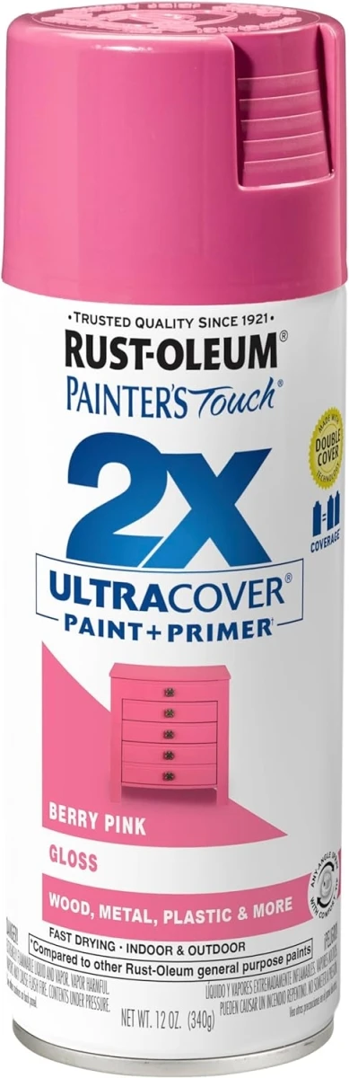 Painter's Touch 2X Spray Paint, Gloss Berry Pink, 12-oz.