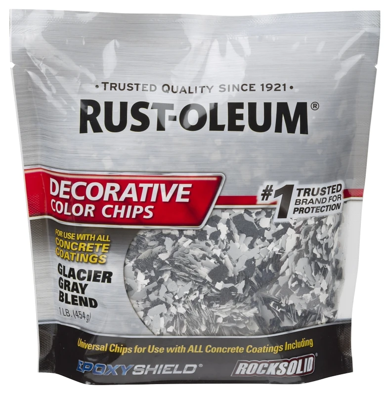Rust-Oleum 312449 EpoxyShield Decorative Color Chips, Glacier Gray Blend, 1 Lb.