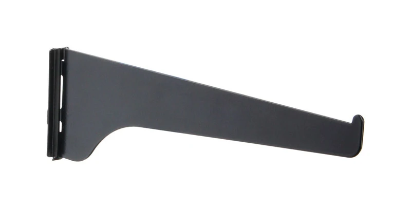 Series 80 Shelf Standard Bracket, Black Steel, 8-In.