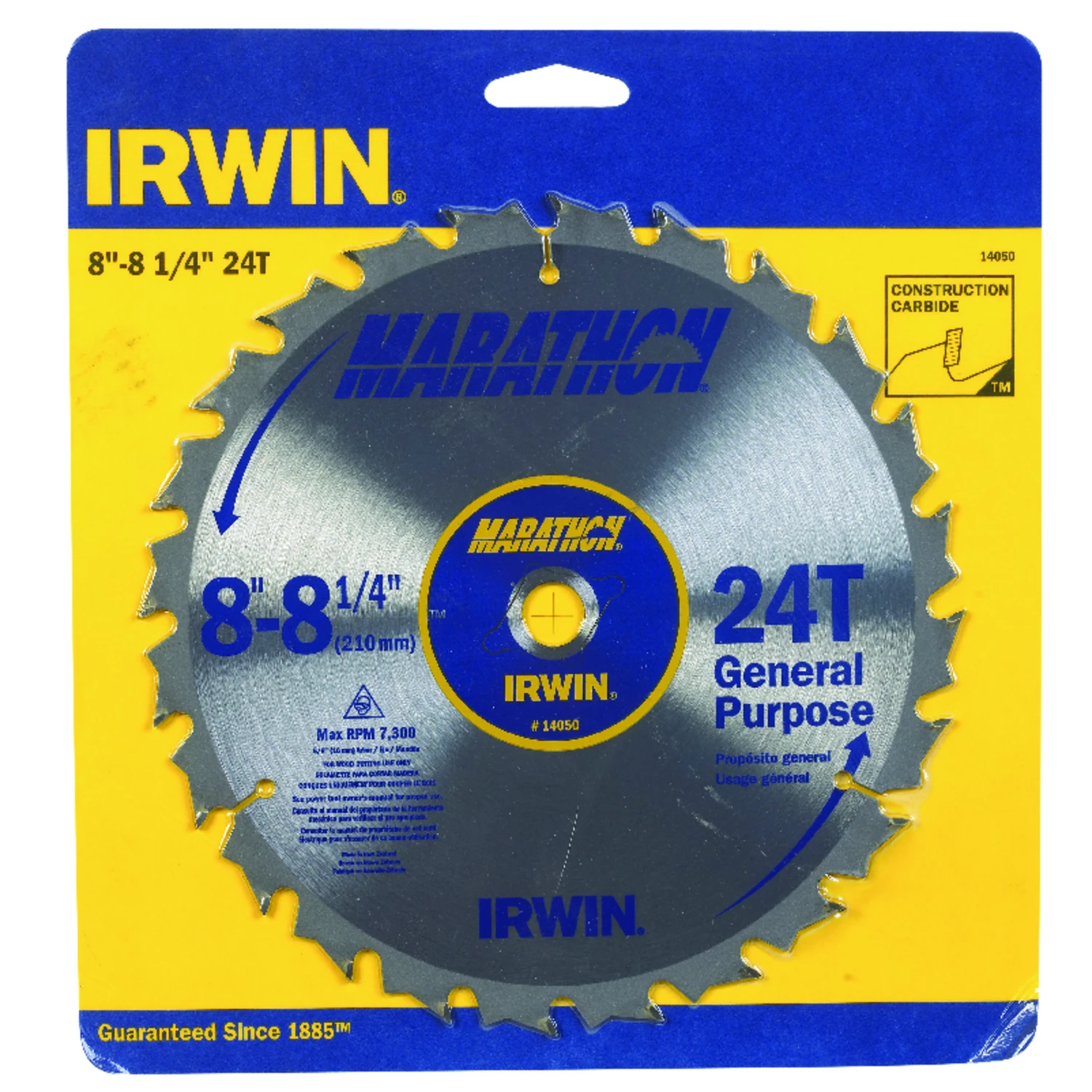 8-1/4 In. 24-tooth Carbide Circular Saw Blade, 5/8 In. Arbor, 1 Pk