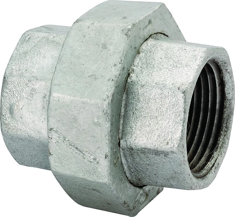 1-1/2 Inch Galvanized Malleable Ground Joint Union, 150 Lb Pressure, Model 34b-1-1/2g