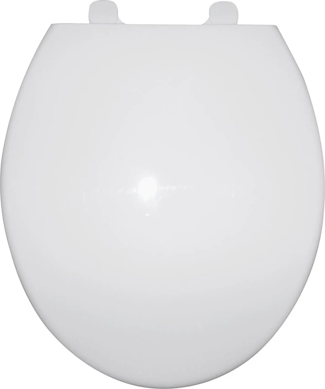 Q-328-wh Round Toilet Seat, 17-inch, Slow Close, White Polypropylene