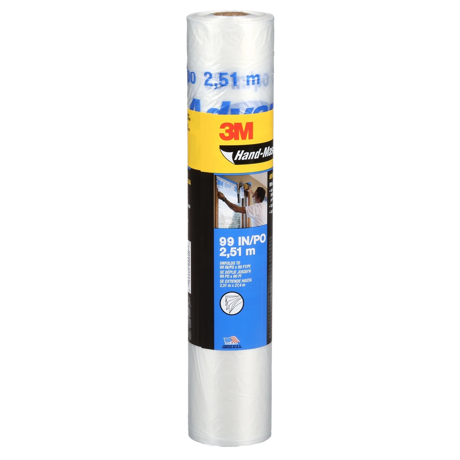 Hand-masker Amf99 99 In. W X 90 Ft. L X 0.35 Mil Plastic Masking Film 1 Pk