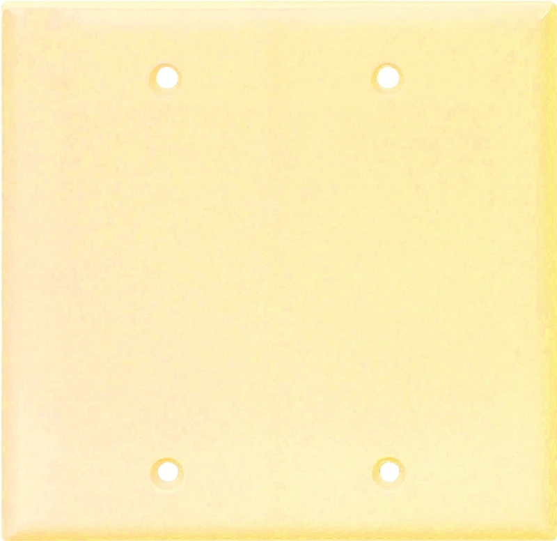 2137v-box 2 Gang Standard Ivory Blank Wall Plate