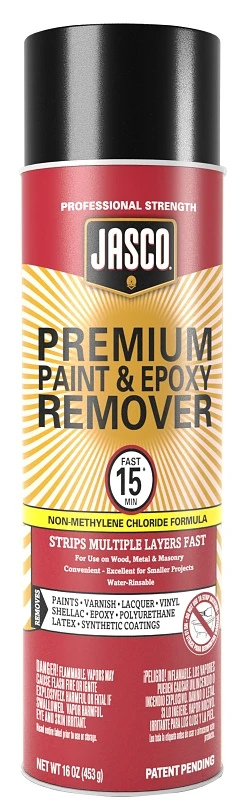 Jasco EJPR502 Paint and Epoxy Remover, Gas, Aromatic, Opaque, 16 oz Aerosol Can