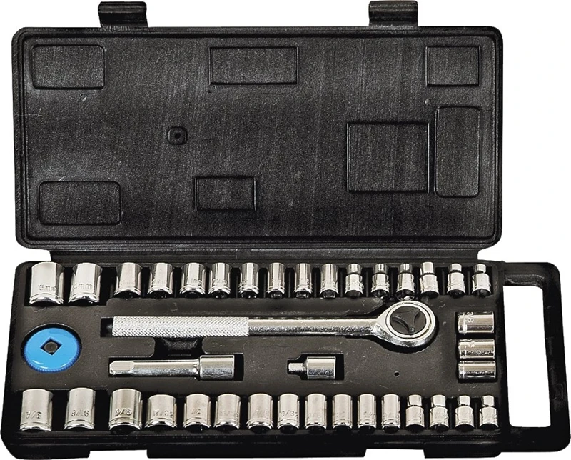 Mintcraft Tg040-23l 40-piece Sae/metric Socket Wrench Set, 1/4 Or 3/8 In