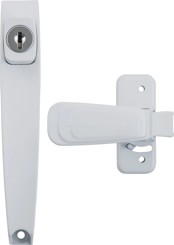 Vk444-2wh Heavy-duty Keyed Push Button Latch, White, 3/4-2 Inch