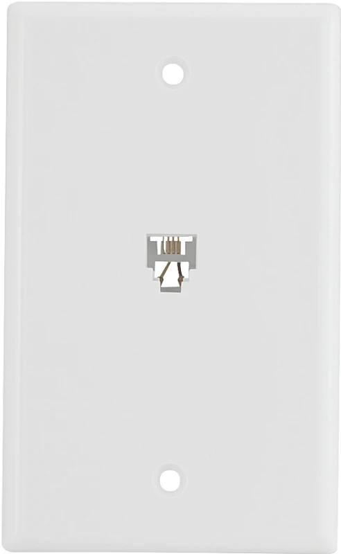 3532-4w Flush Mount Wallplate With 4-conductor Telephone Jack - White