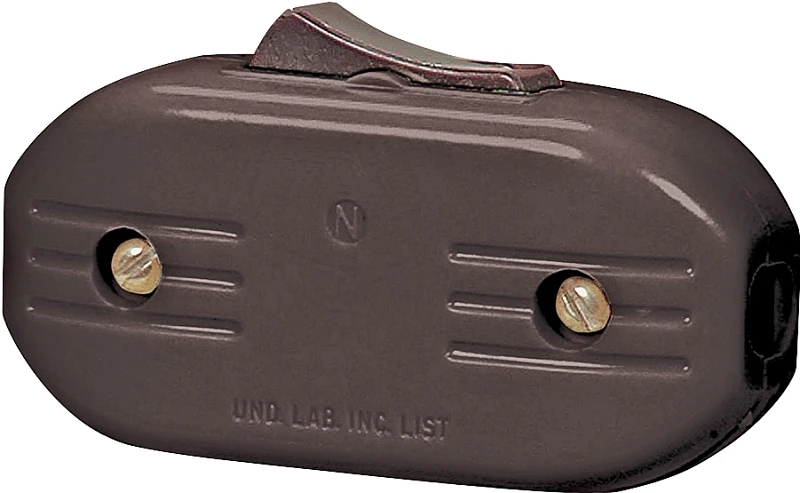 933b-box Brown Cord Switch, 3 Amp, 120 Volt, Feed-through