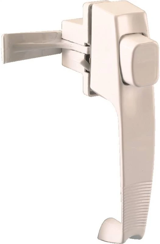 Prosource Mintcraft Rectangular Pushbutton Latch 47015-uw, Powder Coated White Finish