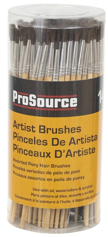 A90001 144-piece Artist Brush Set - Economy Camel Hair, 6 Sizes Included