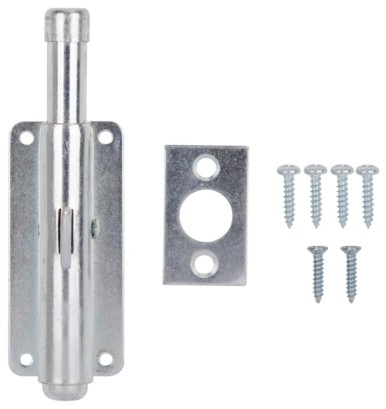 4 Inch Steel Foot Bolt With Zinc Plated Finish For Door Security