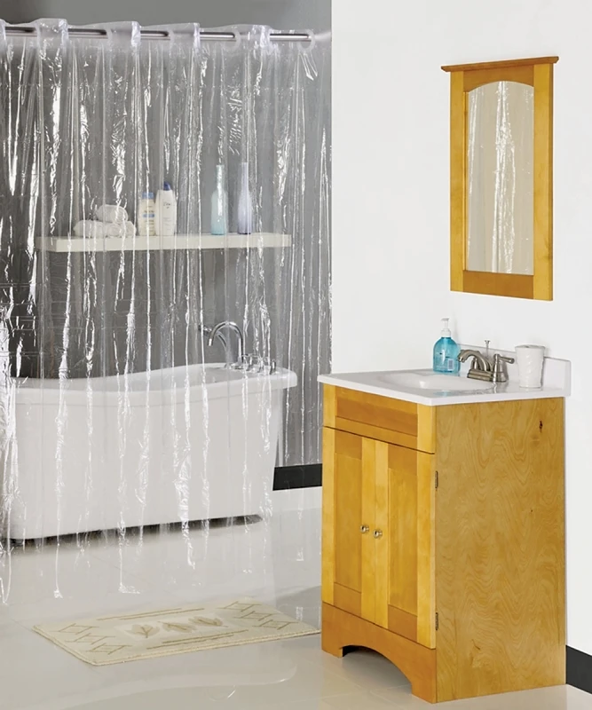 Hookless Shower Curtain, Clear, 70 X 72 Inches, Model Xg-02-cl