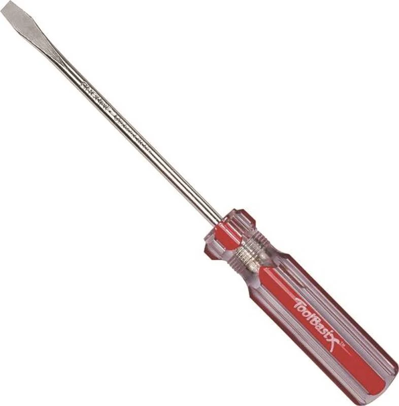 Toolbasix Tb-sd02 Slotted Screwdriver, 3/16-inch X 4-inch With Magnetic Tip