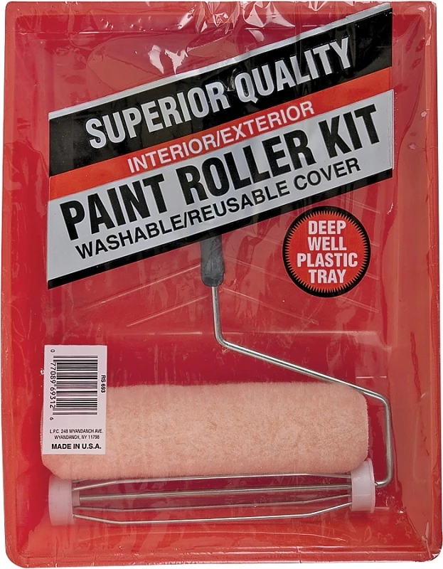 Rs693 3-piece Roller And Tray Set, 9-inch Plastic With 3/8 In Nap Cover