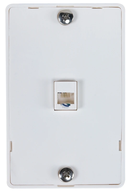 Tw1001wpw Universal Wall Phone Jack, Single White Finish
