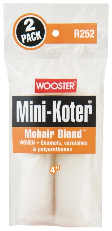 Mini-koter Mohair Blend 4 In. W X 1/4 In. Mini Paint Roller Cover 2 Pk